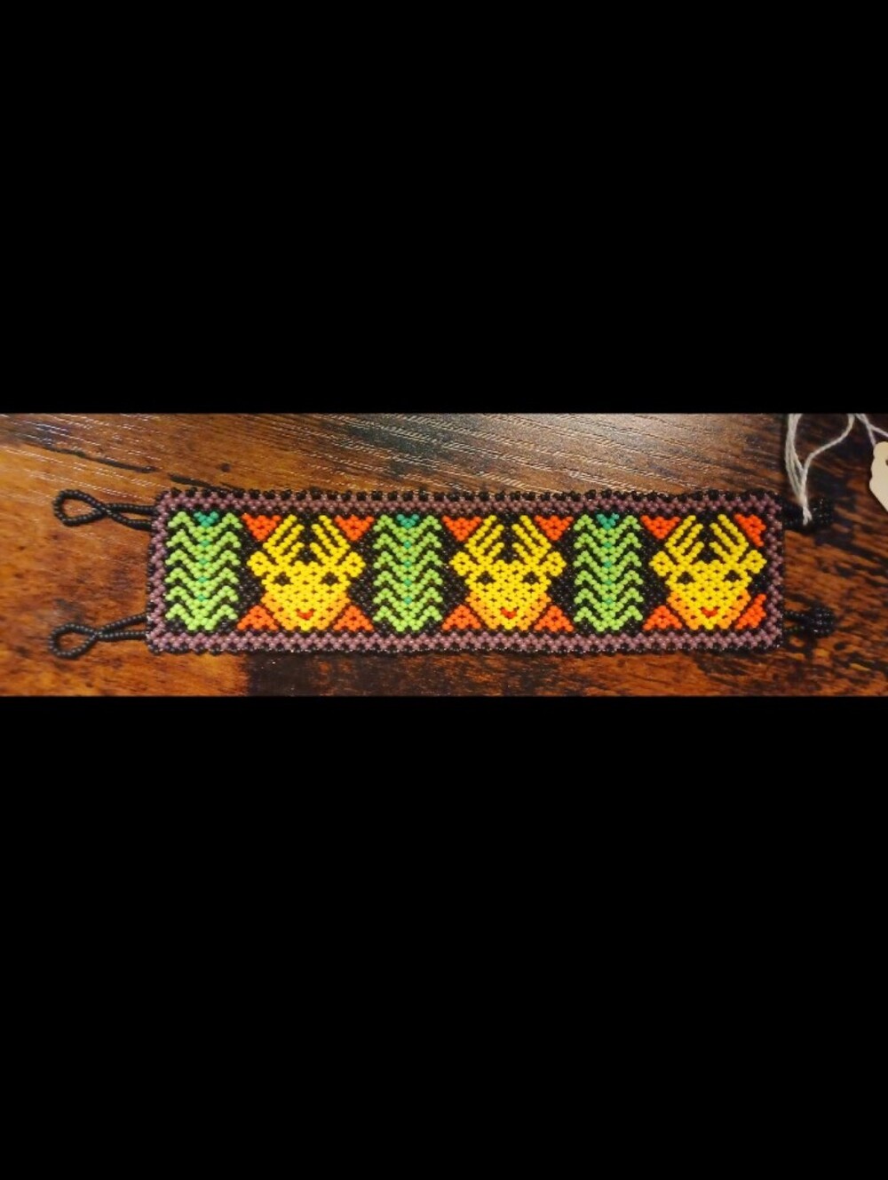 Huichol Native American Tribe Beaded Bracelet from Mexico